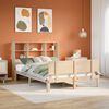 vidaXL Bed met boekenkast zonder matras massief grenenhout 140x190 cm