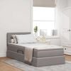 vidaXL Opbergbed met LED met matras met LED Taupe 90 x 200 cm Stof