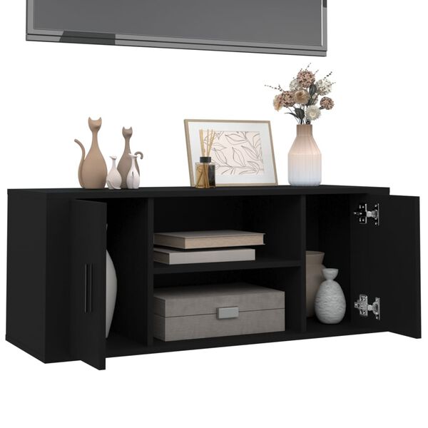 vidaXL Tv-meubel 100x35x40 cm bewerkt hout zwart