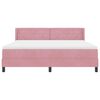 vidaXL Boxspringbed met matras Roze 200 x 180 cm Fluweel