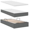 vidaXL Opbergbed met LED met matras Donkergrijs 90 x 200 cm Polyester