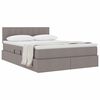 vidaXL Opbergbed met matras met matras Taupe 120 x 200 cm Bewerkt hout