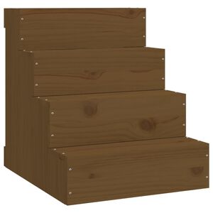 vidaXL Huisdierentrap 40x49x47 cm massief grenenhout honingbruin