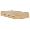 vidaXL Bedframe met lades bewerkt hout sonoma eikenkleurig 100x200 cm