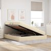 vidaXL Opbergbed met matras met matras Cr&egrave;me 160 x 200 cm Polyester