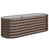 vidaXL Plantenbak 114x40x36 cm gegalvaniseerd staal bruin