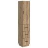vidaXL Kastenset 2 st 33 x 34,5 x 87 cm Bewerkt hout Artisanaal eiken