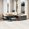 vidaXL Tuin Sofa Set 13 pcs Zwart en Cr&egrave;me poly rattan