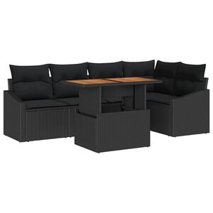 vidaXL Tuinbankenset 6 st Zwart en Bruin