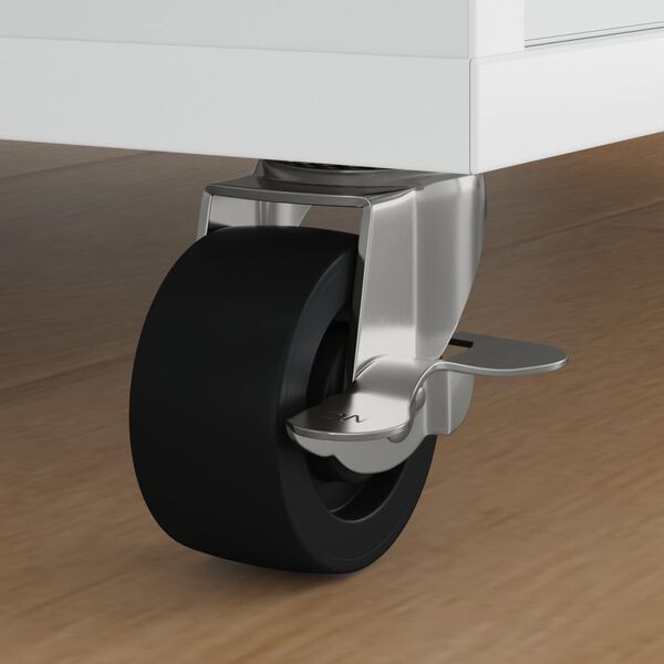 vidaXL Caster 12 pcs Zwart en zilver 50,7 x 50,7 x 24,4 mm