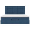 vidaXL Ottoman bed met matras en LED's 160x200cm stof blauw