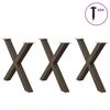 vidaXL Eettafelpoten 3 st X-vormig 90x(72-73) cm staal naturel