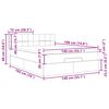 vidaXL Bed met matras 140x190 cm stof taupe