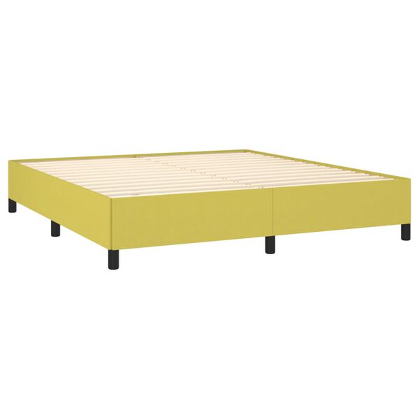vidaXL Boxspring met matras stof groen 180x200 cm