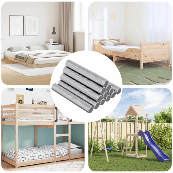 vidaXL Draadstaaf 1000 pcs Zilver Staal