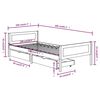 vidaXL Bedframe met 2 lades massief grenenhout 100x200 cm