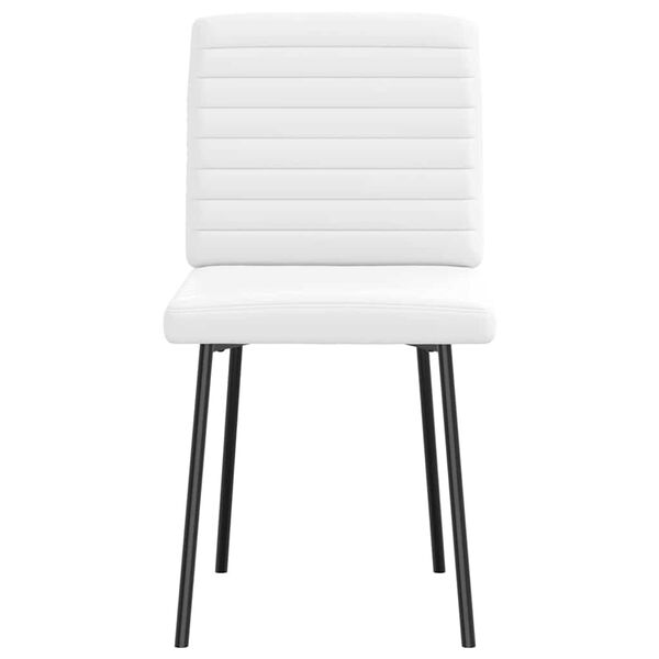 vidaXL Eetkamerstoelen 2 st kunstleer wit