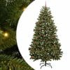 vidaXL Kunstkerstboom 240 cm 300 LED's Warmwit PVC en staal Groen