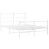 vidaXL Bedframe met hoofd- en voeteneinde&nbsp;metaal wit 140x200 cm