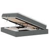 vidaXL Opslag bed met matras Donkergrijs 160 x 200 cm Polyester