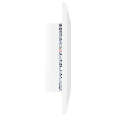 vidaXL Badkamerspiegel LED 60x8,5x37 cm acryl hoogglans wit