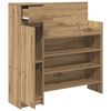 vidaXL Schoenenkast Artisan Eiken 100,5 x 28 x 100 cm Bewerkt hout