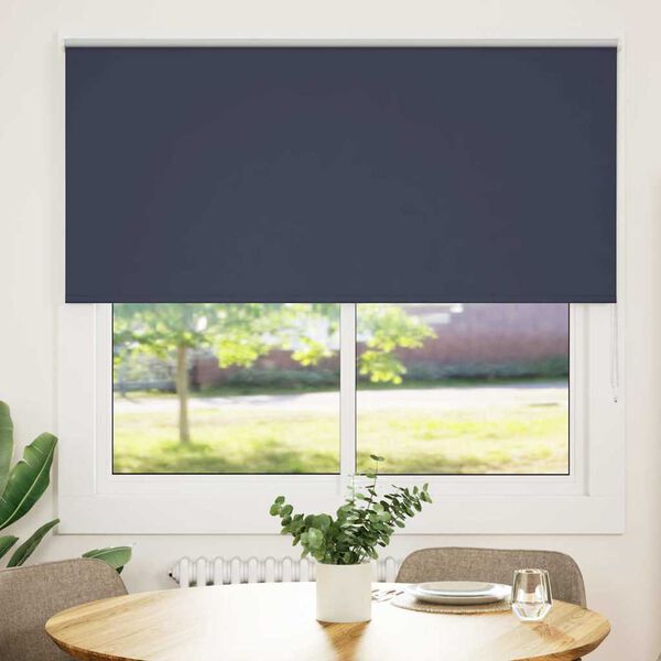 vidaXL Rolgordijn verduisterend 155x175 cm stofbreedte 151,6 cm blauw