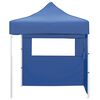 vidaXL Partytent met 2 zijwanden inklapbaar 2x2 m staal blauw