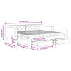vidaXL Slaapbank onderschuifbed en lades 90x190 cm stof donkergrijs