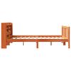 vidaXL Bedframe met hoofdbord massief grenenhout wasbruin 160x200 cm