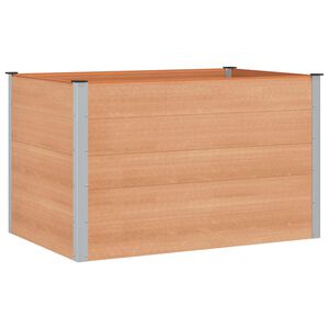 vidaXL Verhoogde plantenbak Bruin 150 x 100 x 91 cm WPC en Aluminium