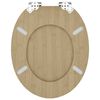 vidaXL Toiletbrillen 2 st met soft-close deksels MDF bamboeontwerp