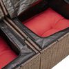 vidaXL 8-delige Loungeset met kussens poly rattan acacia bruin