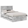 vidaXL Bedframe met lade Beton Grijs 135 x 190 cm Ingenieurshout