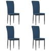 vidaXL Eetkamerstoelen 4 st fluweel blauw