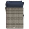 vidaXL | Tuin Sofa | met kussen Grijs 124 x 62 x 69cm poly rattan