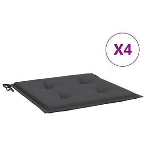 vidaXL Tuinstoelkussens 4 st 40x40x3 cm oxford stof antracietkleurig