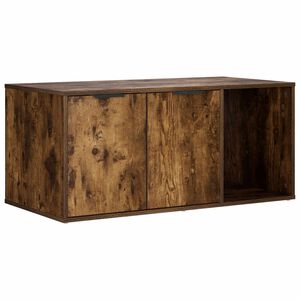 vidaXL Kattenkrat meubel Gerookt eiken 100 x 49 x 45 cm Bewerkt hout