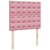 vidaXL Ottoman bed met matrassen en LED's 120x190cm fluweel roze
