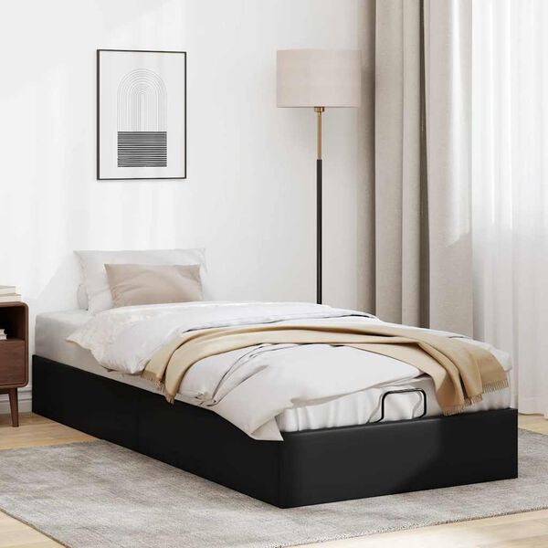 vidaXL Bedframe zonder matras kunstleer zwart 80x200 cm