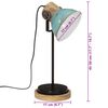 vidaXL Bureaulamp 25 W E27 17x17x50 cm verweerd blauw