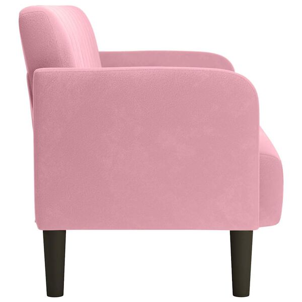 vidaXL Loveseat bank 109 cm fluweel roze