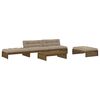 vidaXL 5-delige Loungeset met kussens massief hout honingbruin