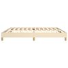 vidaXL Boxspring bed stof cr&egrave;mekleurig 200x200 cm