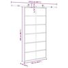 vidaXL Schuifdeur met beslagset 102x205 cm aluminium en ESG-glas