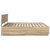 vidaXL Bedframe met hoofdeinde Sonoma Eiken 180 x 200 cm Bewerkt hout