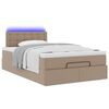 vidaXL Ottoman bed met matrassen en LED's 120x200cm kunstleer