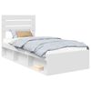 vidaXL Bedframe met hoofdeinde Wit 100 x 200 cm Massief grenenhout