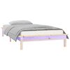vidaXL Bedframe LED massief hout 90x190 cm