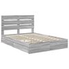 vidaXL Opslag bed met lade Grijs Sonoma 150 x 200 cm Bewerkt hout